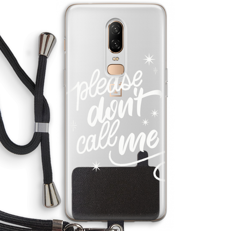 Don't call: OnePlus 6 Transparant Hoesje met koord