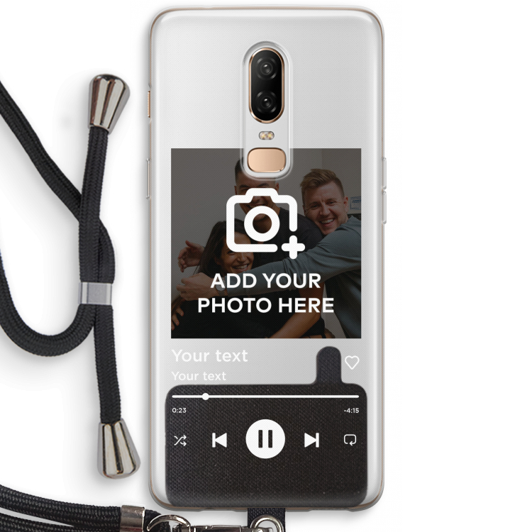 Music Player: OnePlus 6 Transparant Hoesje met koord