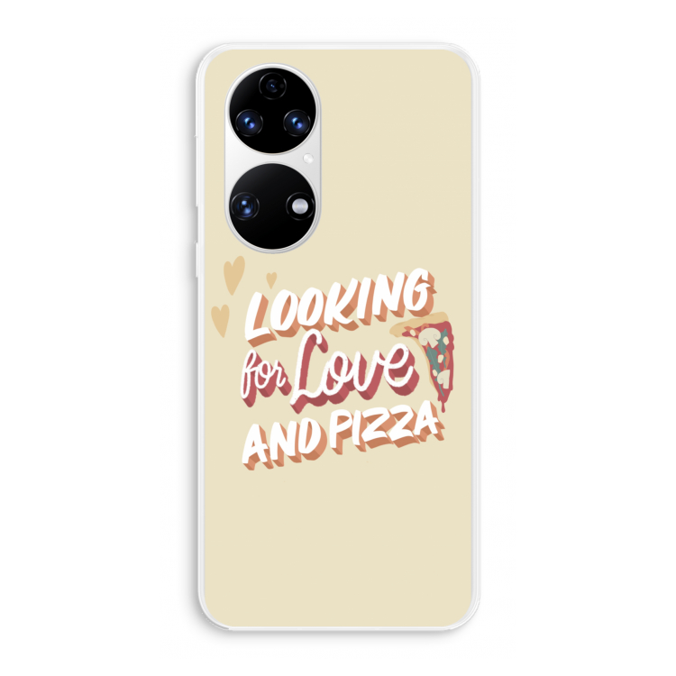 Pizza is the answer: Huawei P50 Transparant Hoesje
