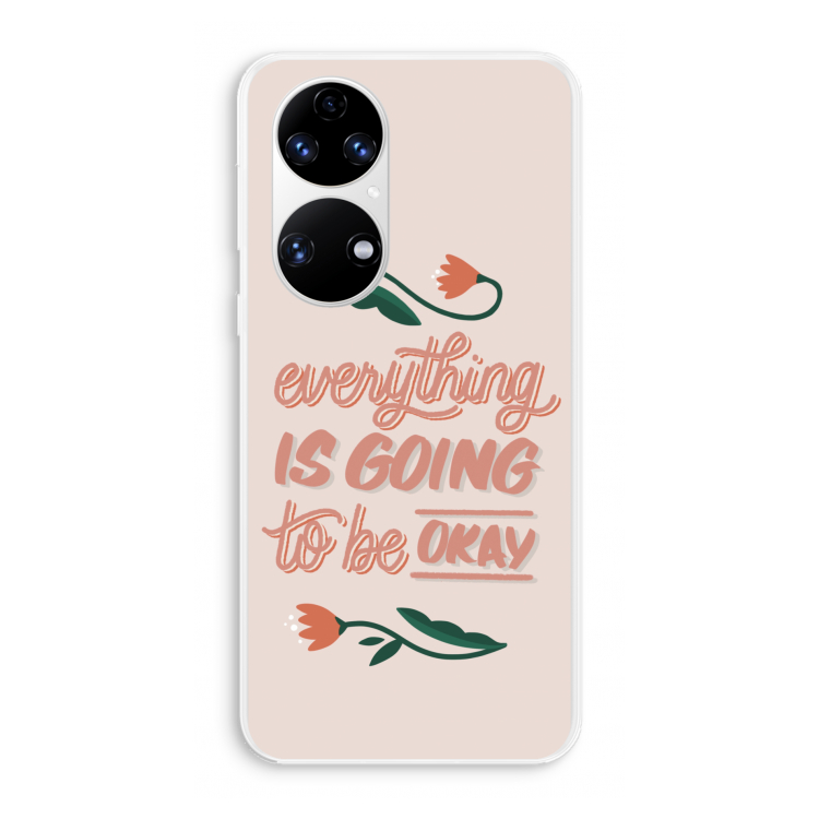 Optimistic flower girl: Huawei P50 Transparant Hoesje