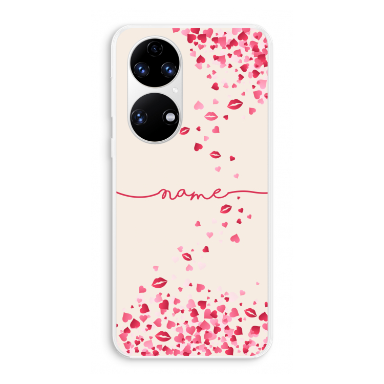 Hartjes en kusjes: Huawei P50 Transparant Hoesje
