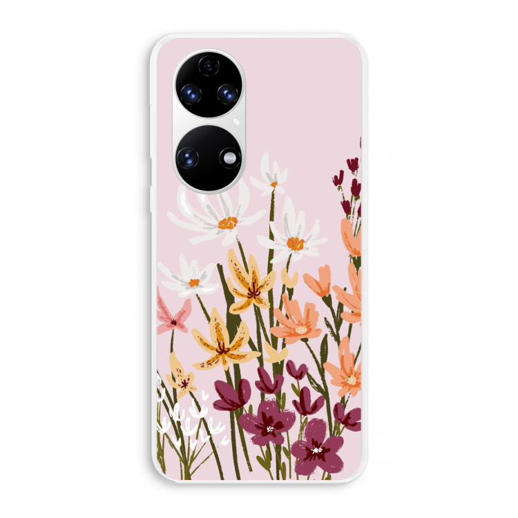 Painted wildflowers: Huawei P50 Transparant Hoesje