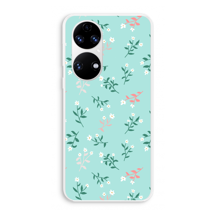 Small white flowers: Huawei P50 Transparant Hoesje