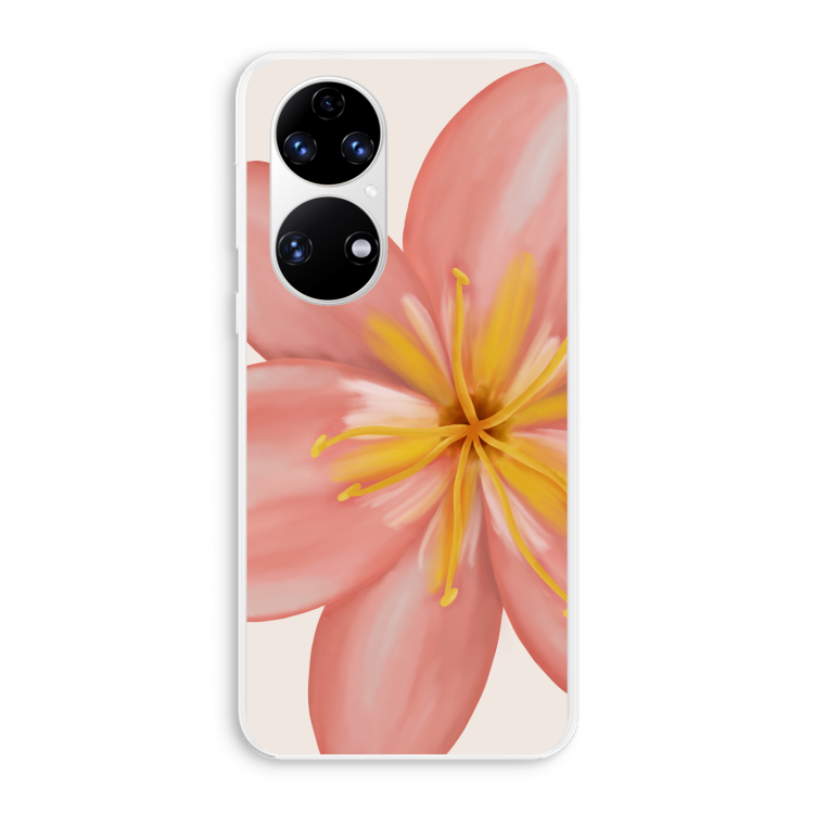 Pink Ellila Flower: Huawei P50 Transparant Hoesje
