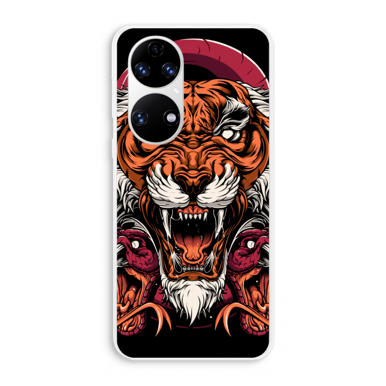 Tiger and Rattlesnakes: Huawei P50 Transparant Hoesje