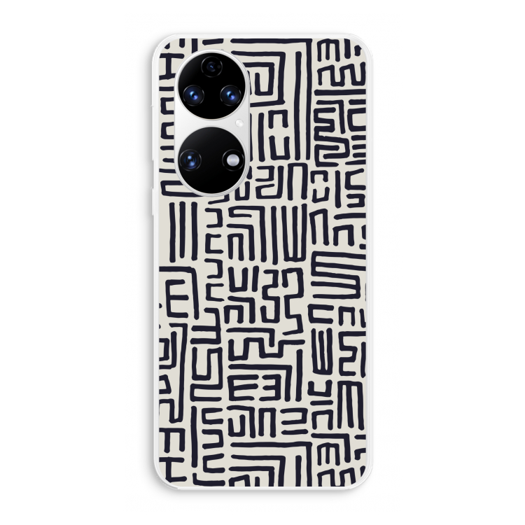 Moroccan Print: Huawei P50 Transparant Hoesje
