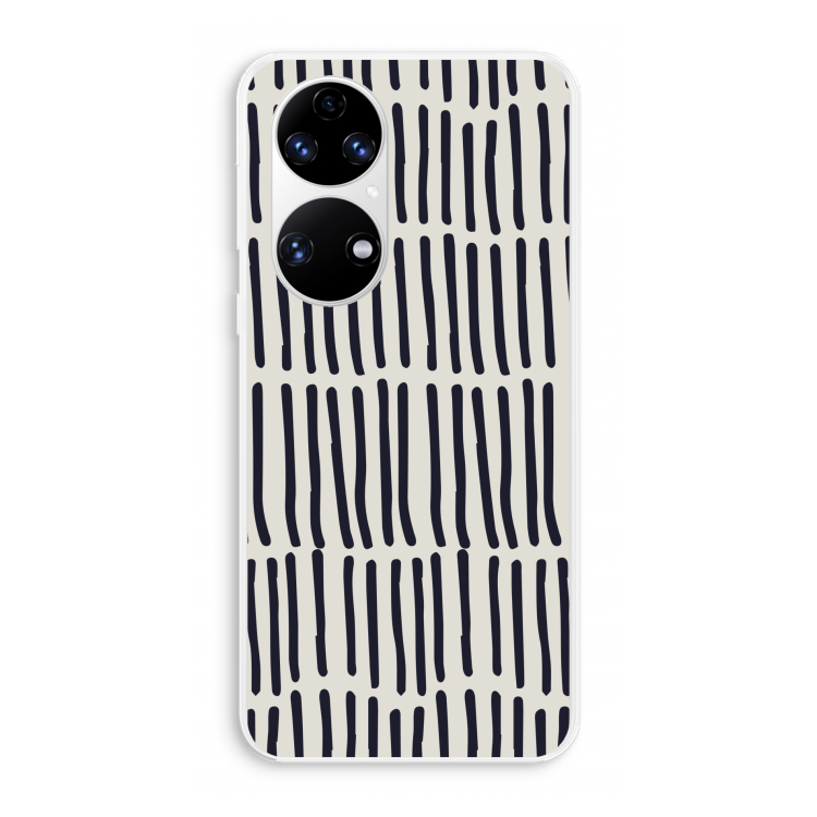 Moroccan stripes: Huawei P50 Transparant Hoesje