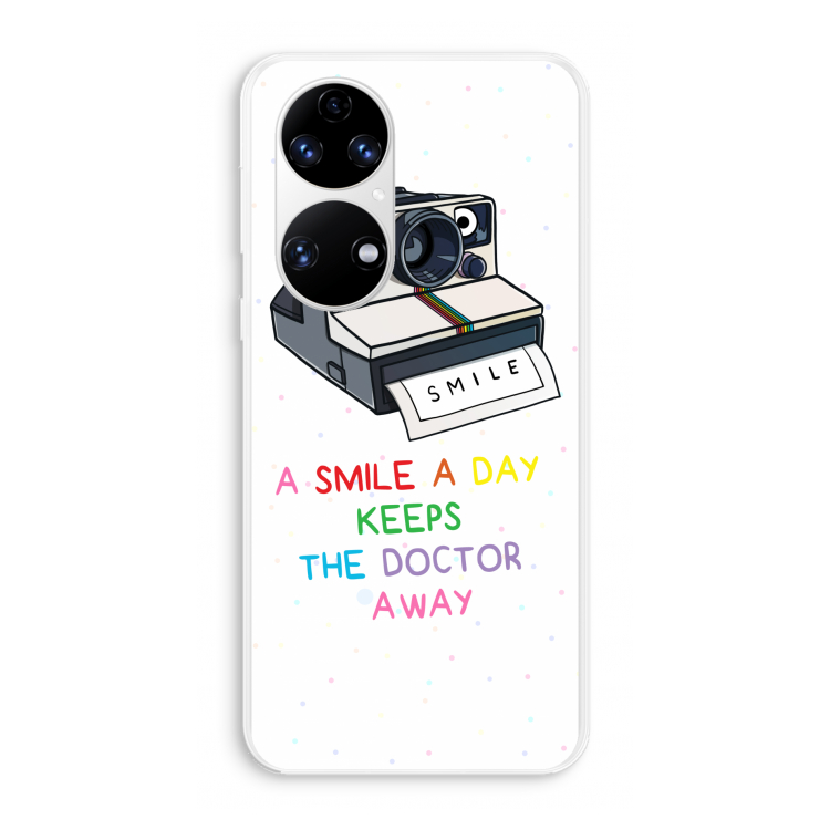 Smile: Huawei P50 Transparant Hoesje