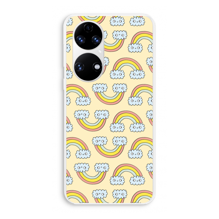 Regenboog: Huawei P50 Transparant Hoesje