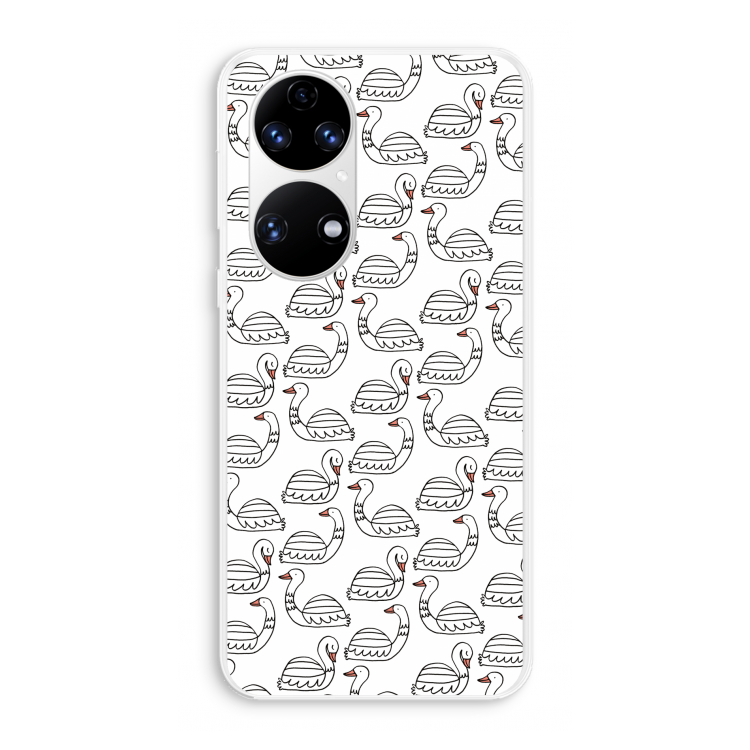 Zwanen: Huawei P50 Transparant Hoesje