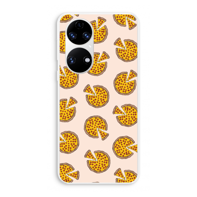 You Had Me At Pizza: Huawei P50 Transparant Hoesje