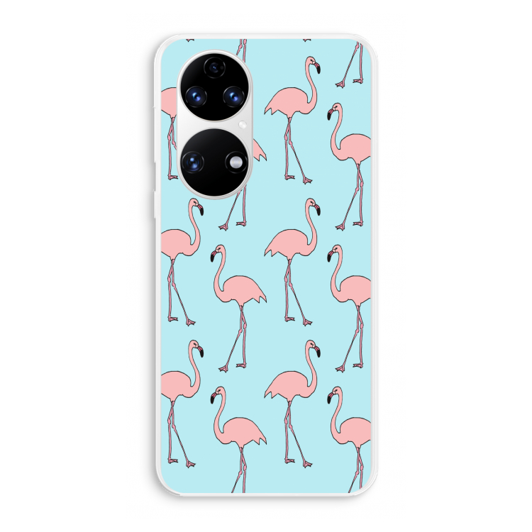 Anything Flamingoes: Huawei P50 Transparant Hoesje