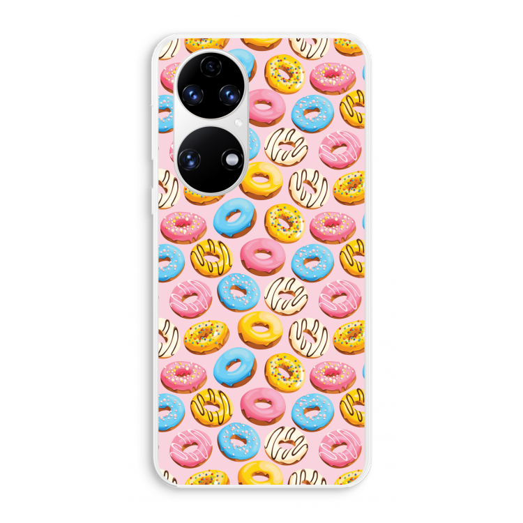 Pink donuts: Huawei P50 Transparant Hoesje
