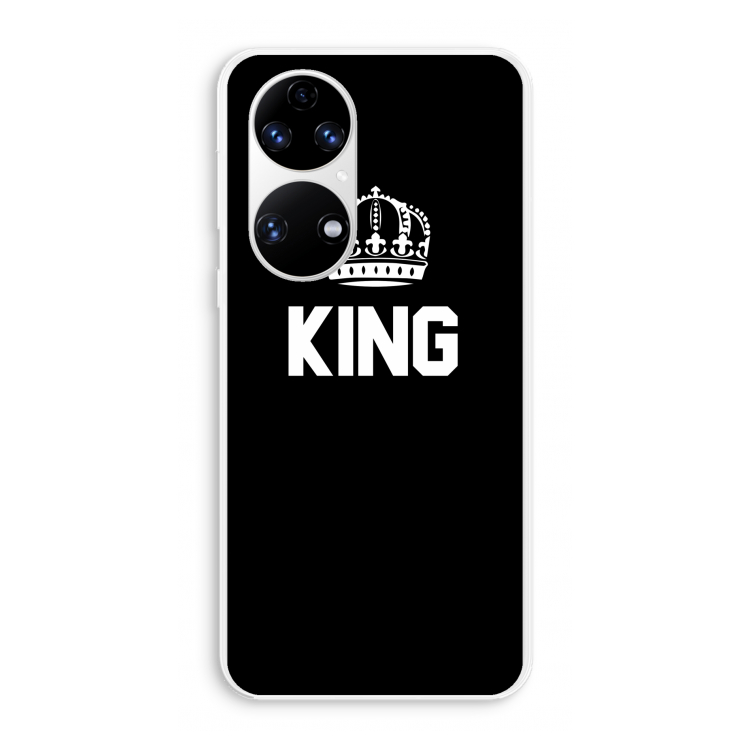 King zwart: Huawei P50 Transparant Hoesje