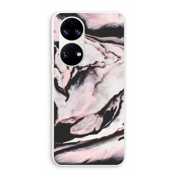 Roze stroom: Huawei P50 Transparant Hoesje