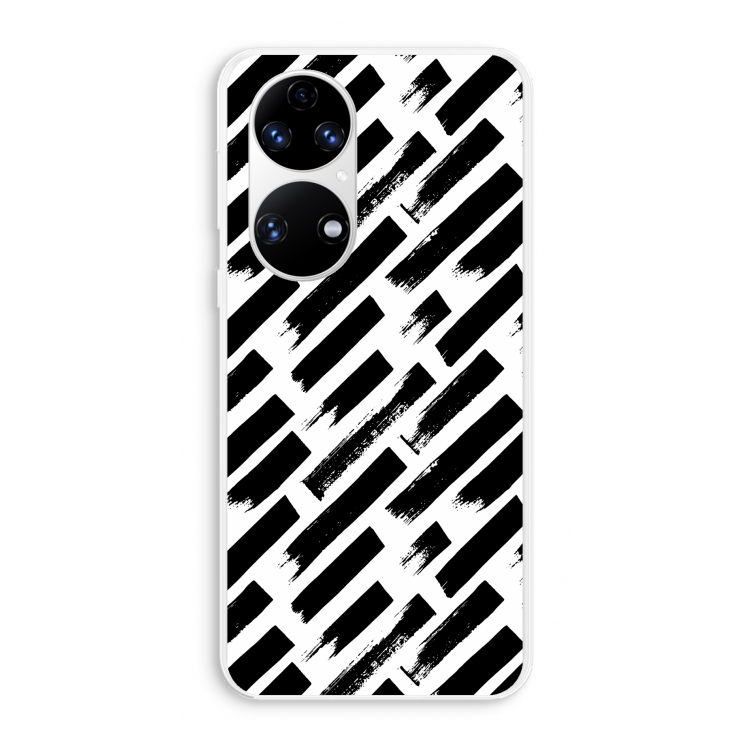 Zwarte vegen: Huawei P50 Transparant Hoesje