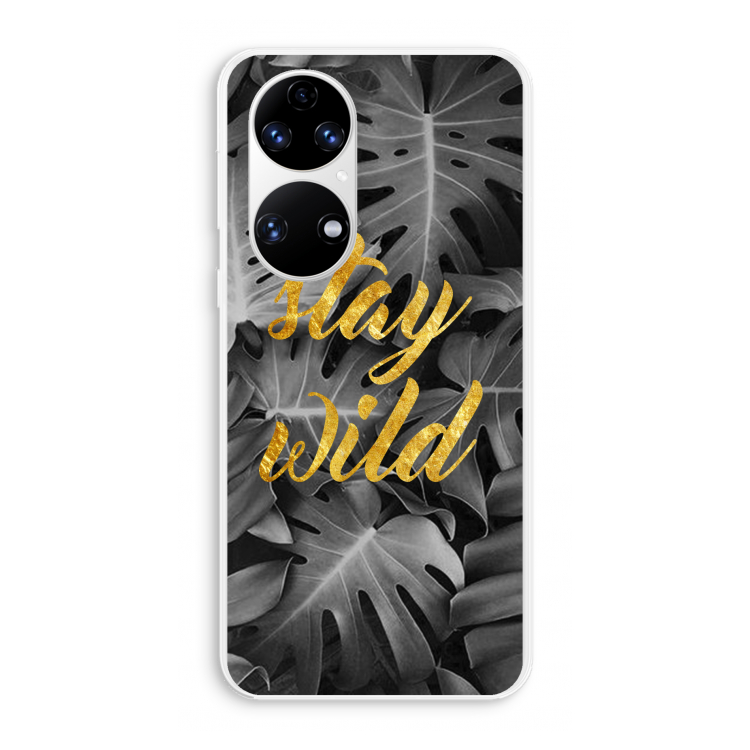 Stay wild: Huawei P50 Transparant Hoesje