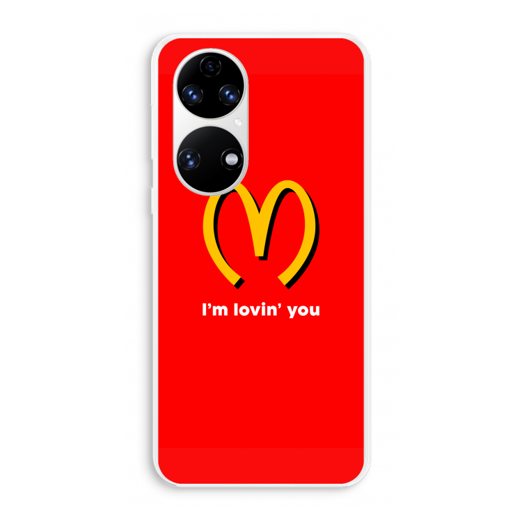I'm lovin' you: Huawei P50 Transparant Hoesje