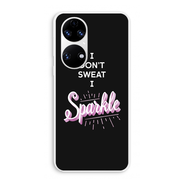 Sparkle quote: Huawei P50 Transparant Hoesje