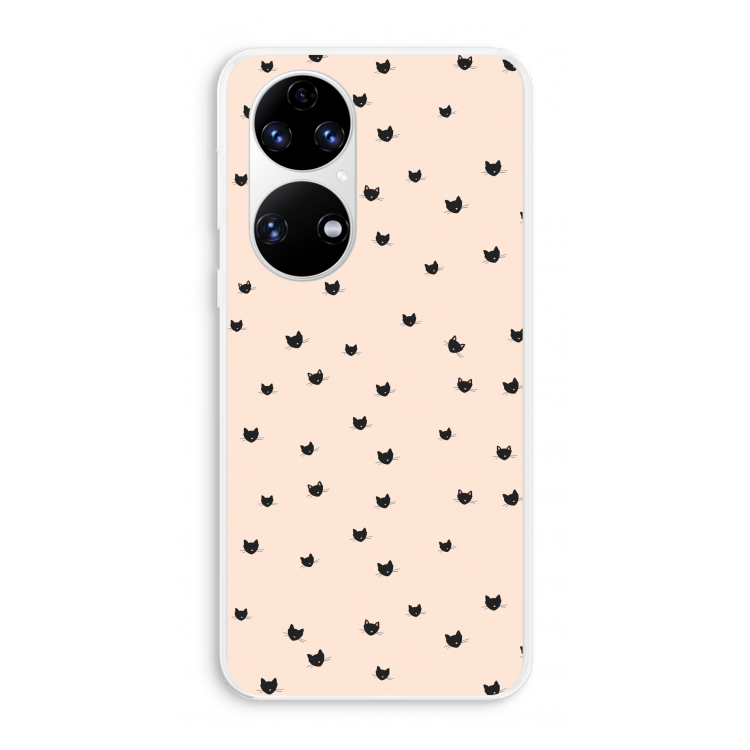 Kleine kattenkopjes: Huawei P50 Transparant Hoesje
