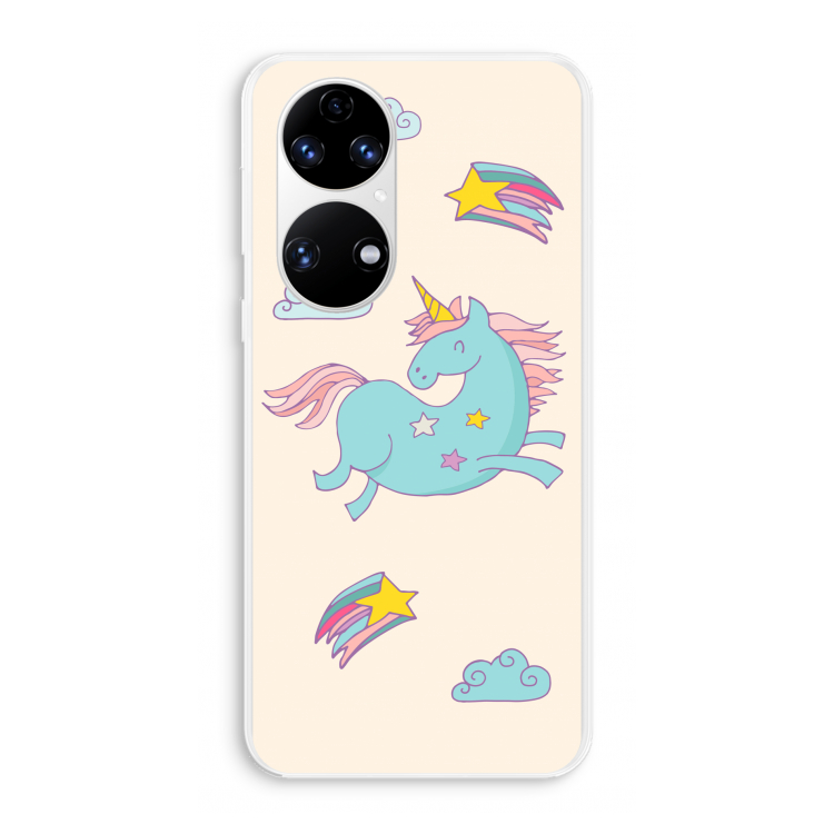 Vliegende eenhoorn: Huawei P50 Transparant Hoesje