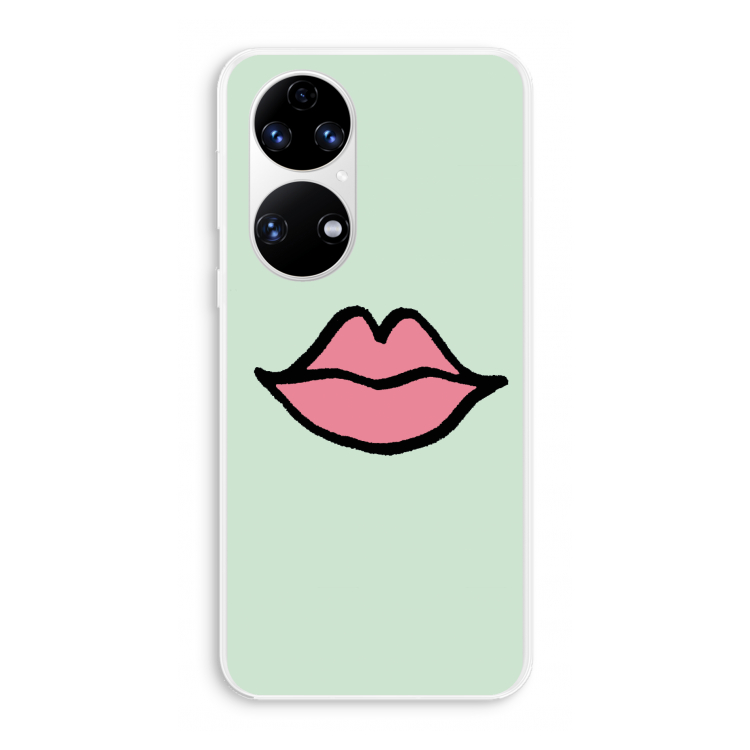 Kusje: Huawei P50 Transparant Hoesje