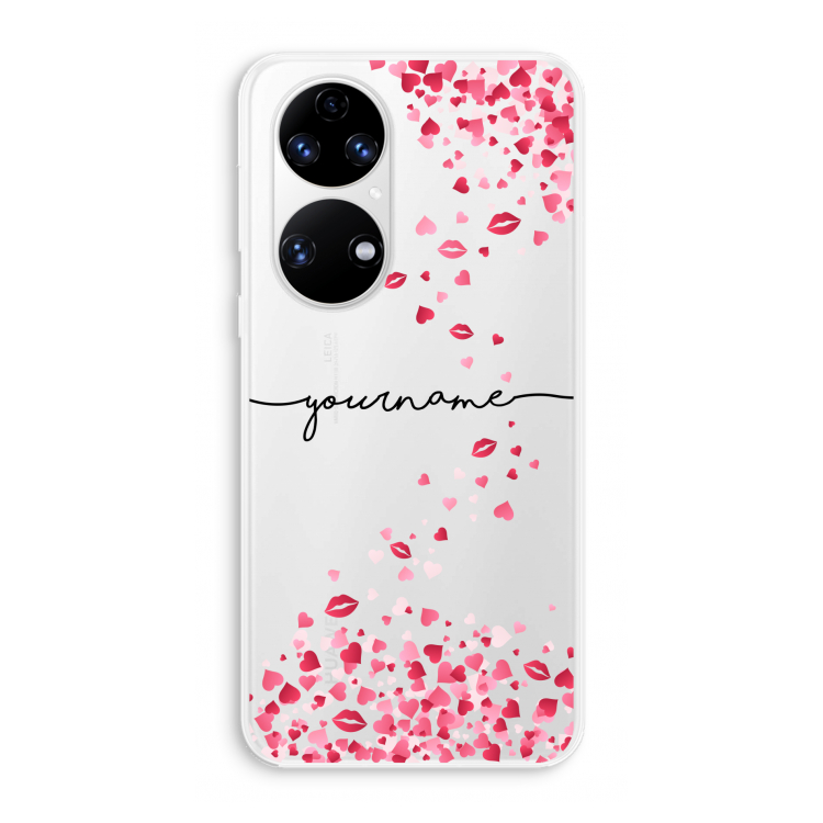Hartjes en kusjes: Huawei P50 Transparant Hoesje