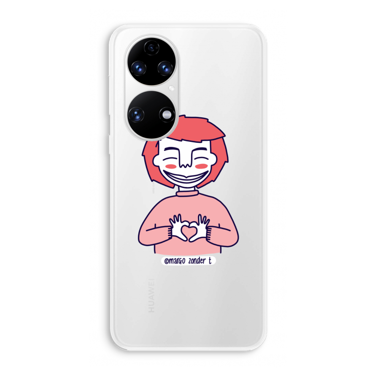 Hartje: Huawei P50 Transparant Hoesje