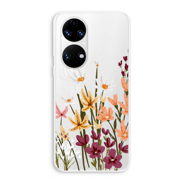 Painted wildflowers: Huawei P50 Transparant Hoesje