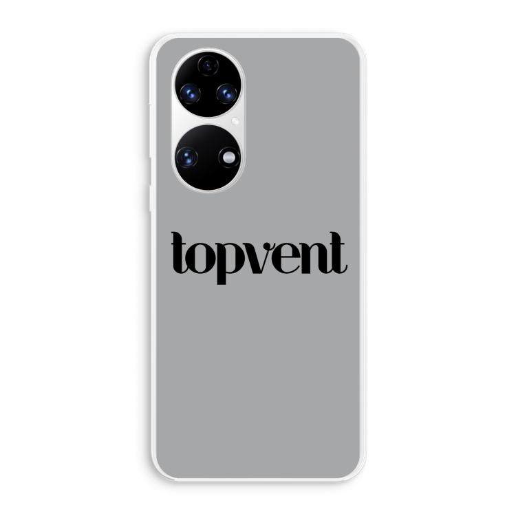 Topvent Grijs Zwart: Huawei P50 Transparant Hoesje
