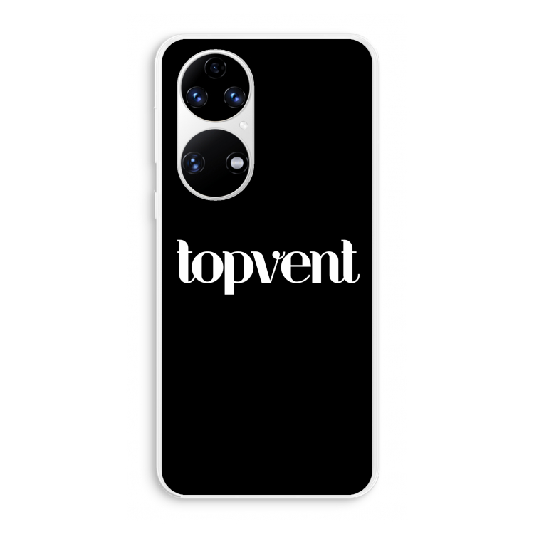 Topvent Zwart: Huawei P50 Transparant Hoesje