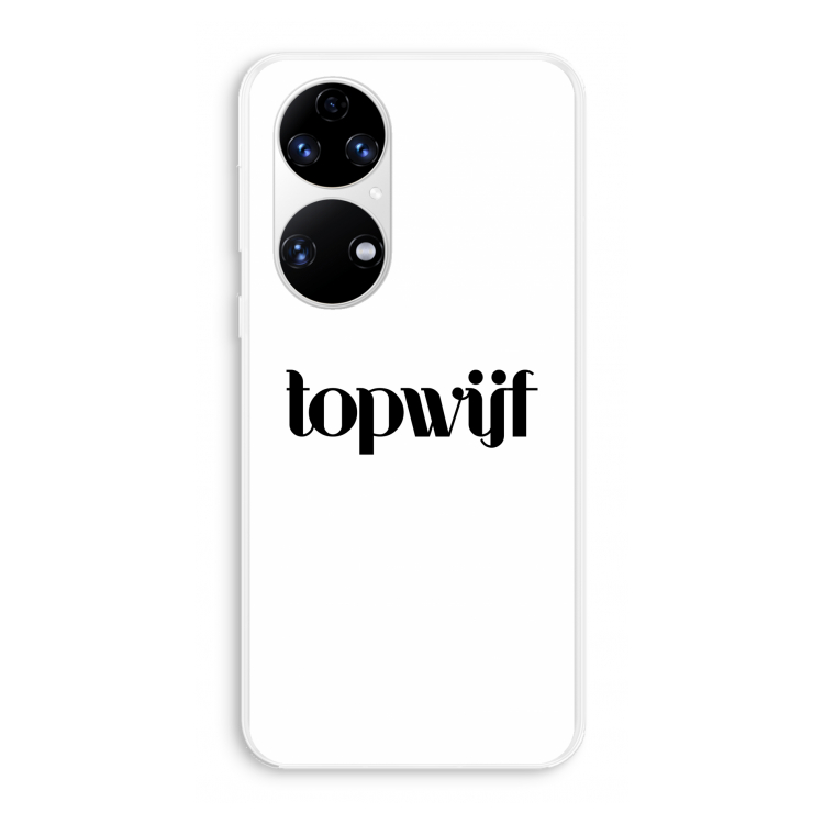 Topwijf Wit: Huawei P50 Transparant Hoesje