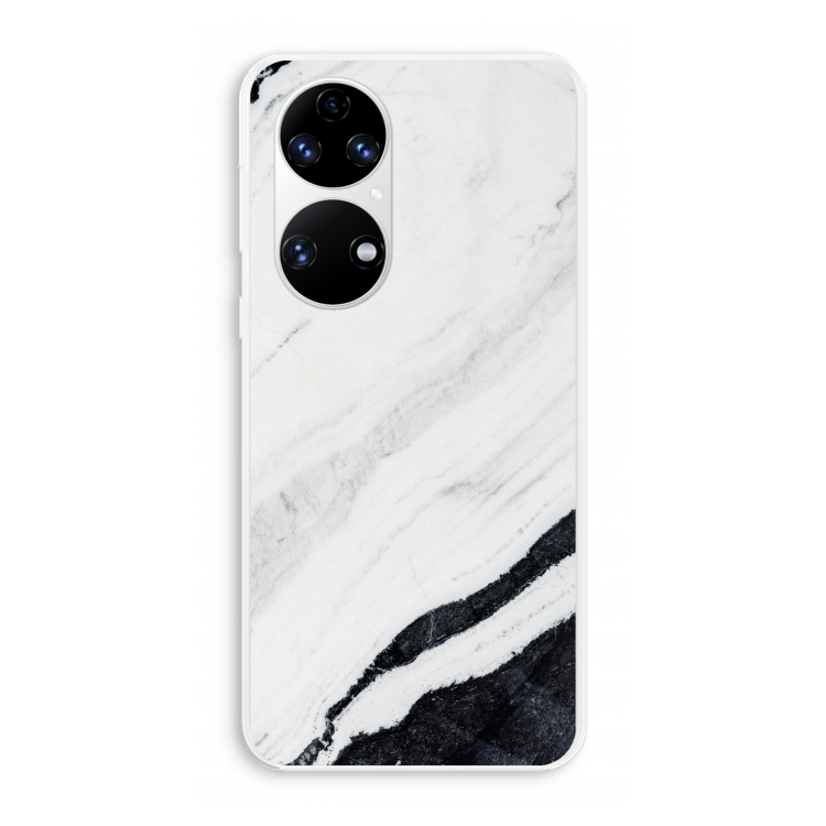 Elegante marmer: Huawei P50 Transparant Hoesje