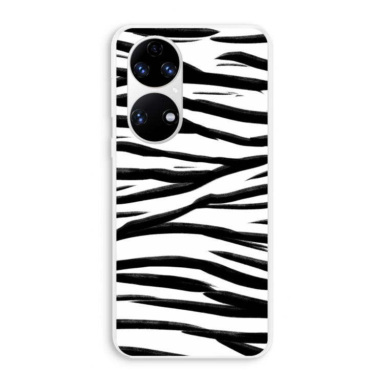 Zebra pattern: Huawei P50 Transparant Hoesje