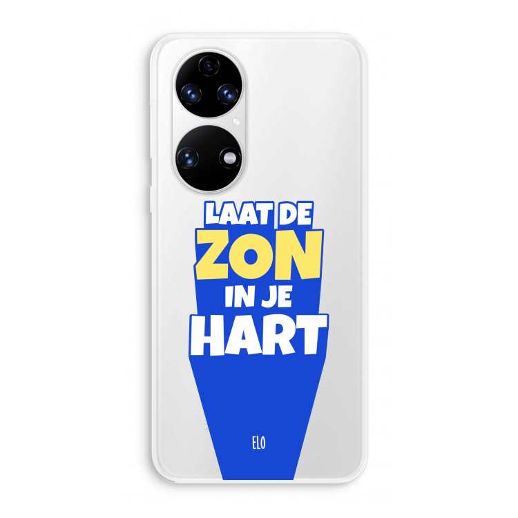 Laat de zon in je hart: Huawei P50 Transparant Hoesje