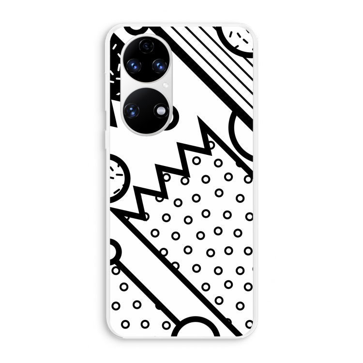 Pop Art #4: Huawei P50 Transparant Hoesje