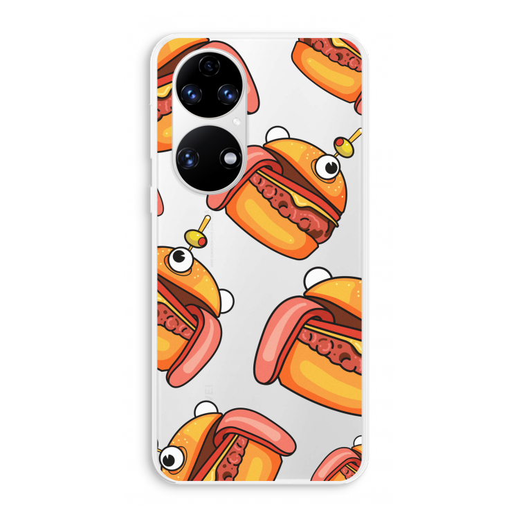 Hamburger: Huawei P50 Transparant Hoesje