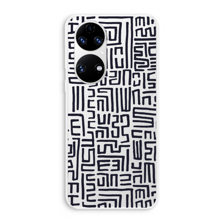 Moroccan Print: Huawei P50 Transparant Hoesje