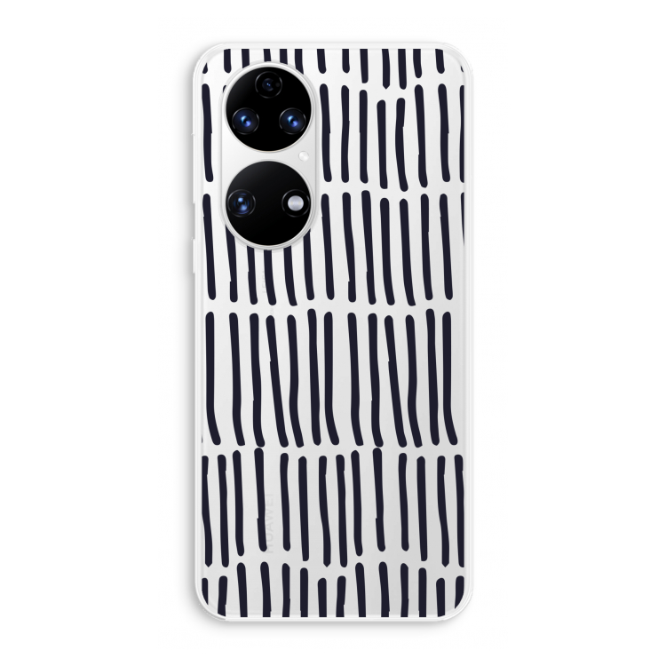Moroccan stripes: Huawei P50 Transparant Hoesje