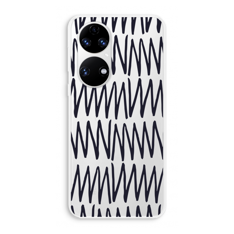 Marrakech Zigzag: Huawei P50 Transparant Hoesje