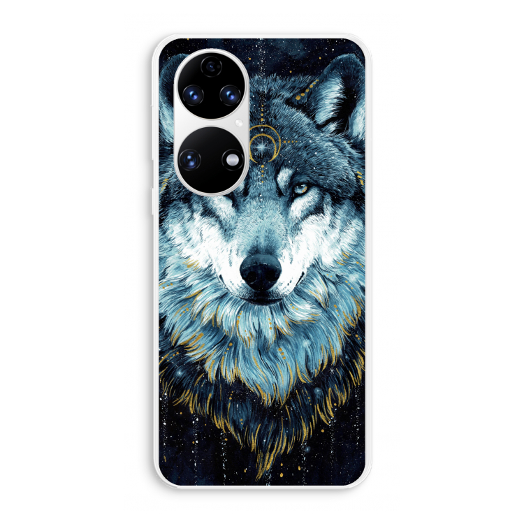 Darkness Wolf: Huawei P50 Transparant Hoesje