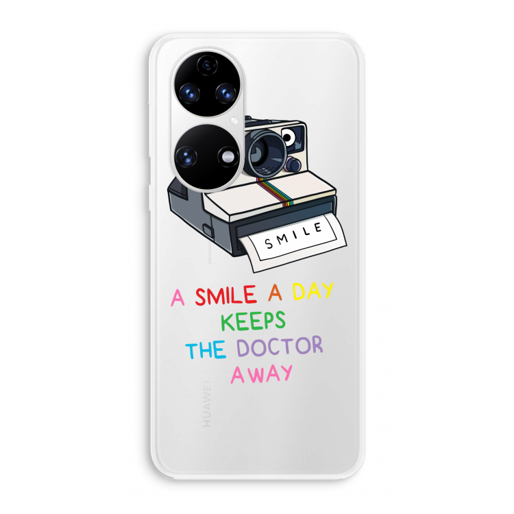 Smile: Huawei P50 Transparant Hoesje