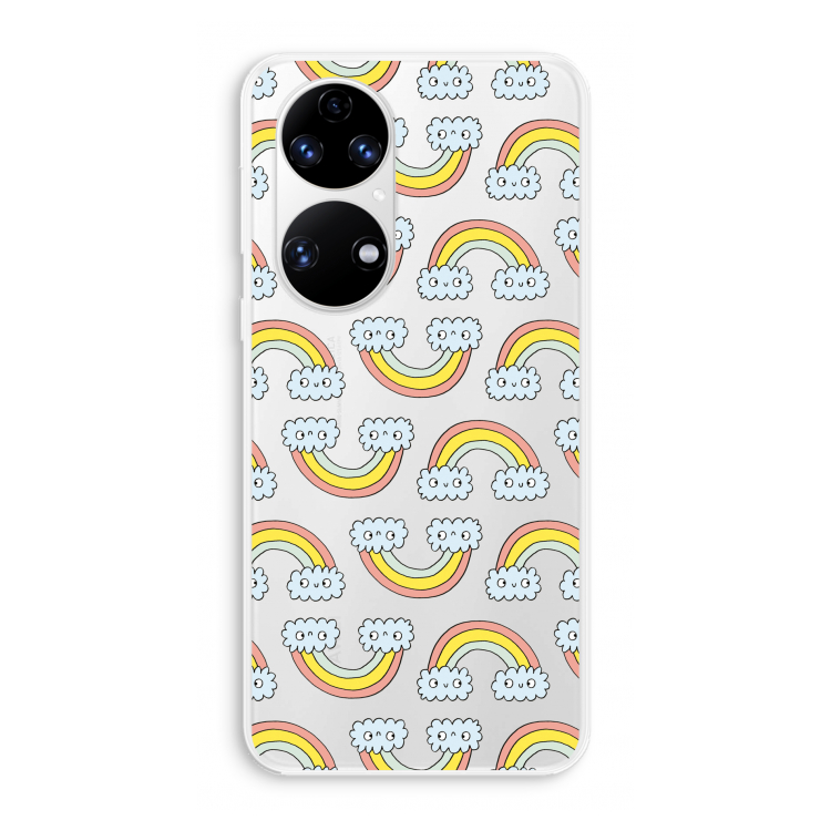 Regenboog: Huawei P50 Transparant Hoesje
