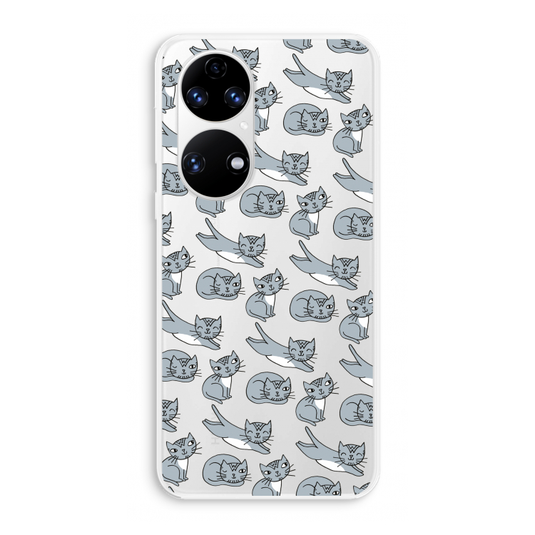 Poezen: Huawei P50 Transparant Hoesje