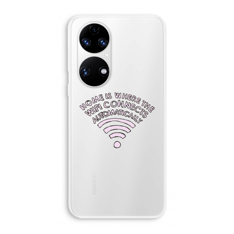 Home Is Where The Wifi Is: Huawei P50 Transparant Hoesje