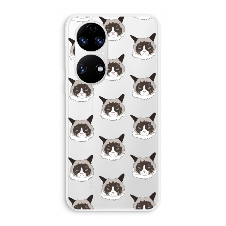 It's a Purrr Case: Huawei P50 Transparant Hoesje
