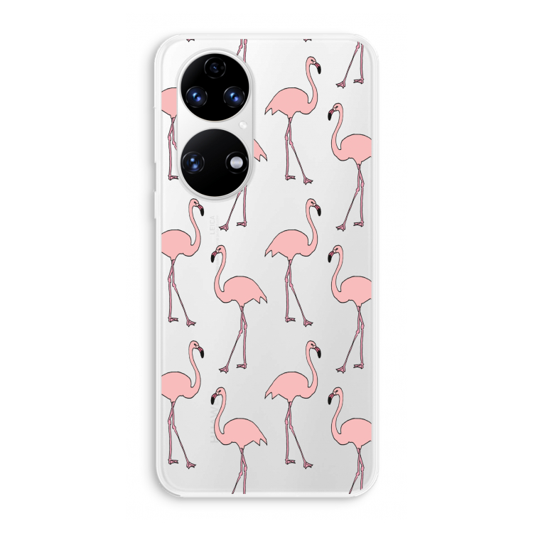 Anything Flamingoes: Huawei P50 Transparant Hoesje