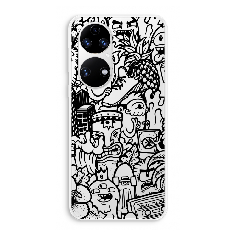 Vexx Black Mixtape: Huawei P50 Transparant Hoesje