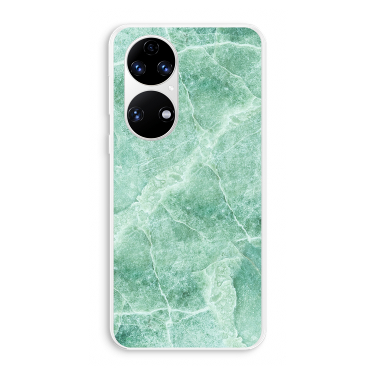 Groen marmer: Huawei P50 Transparant Hoesje