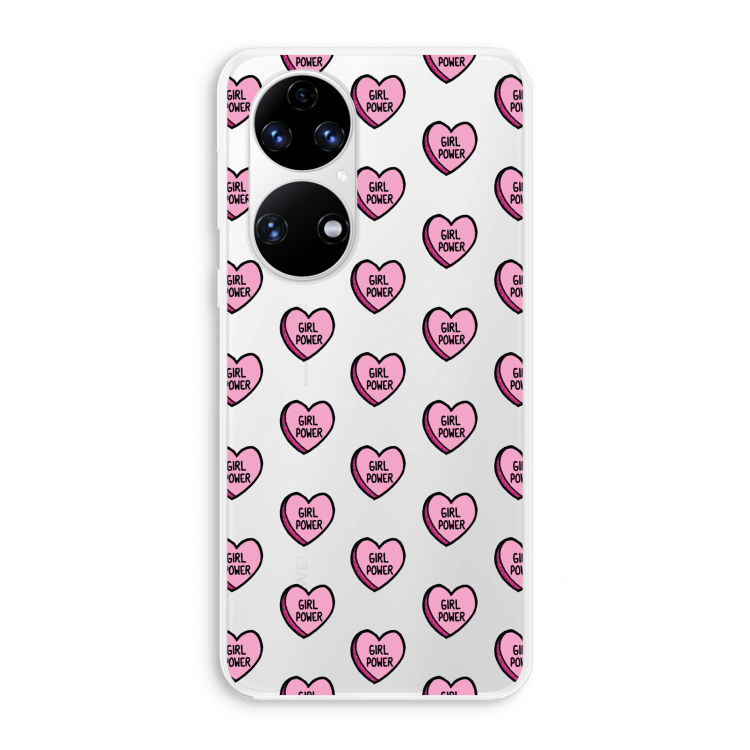 GIRL POWER: Huawei P50 Transparant Hoesje